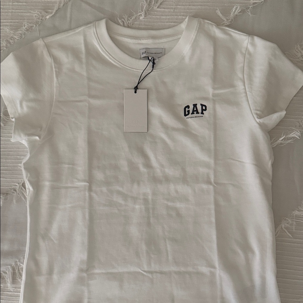 GAP Victoria Beckham White Logo T-Shirt